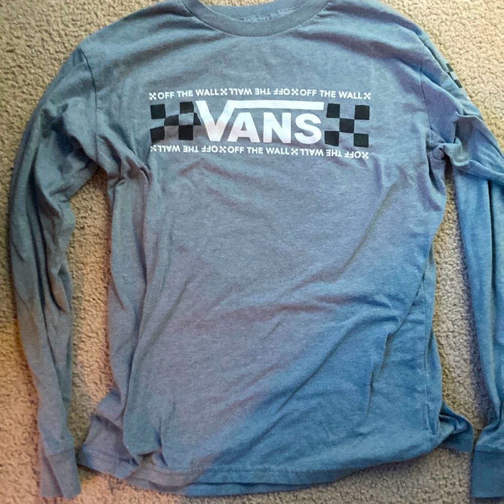 Vans grey long sleeve kids extra large